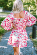Floral Square Neck Layered Dress -BazaarBey - www.shopbazaarbey.com