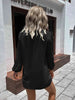  Notched Neck Balloon Sleeve Shirt Bazaarbey