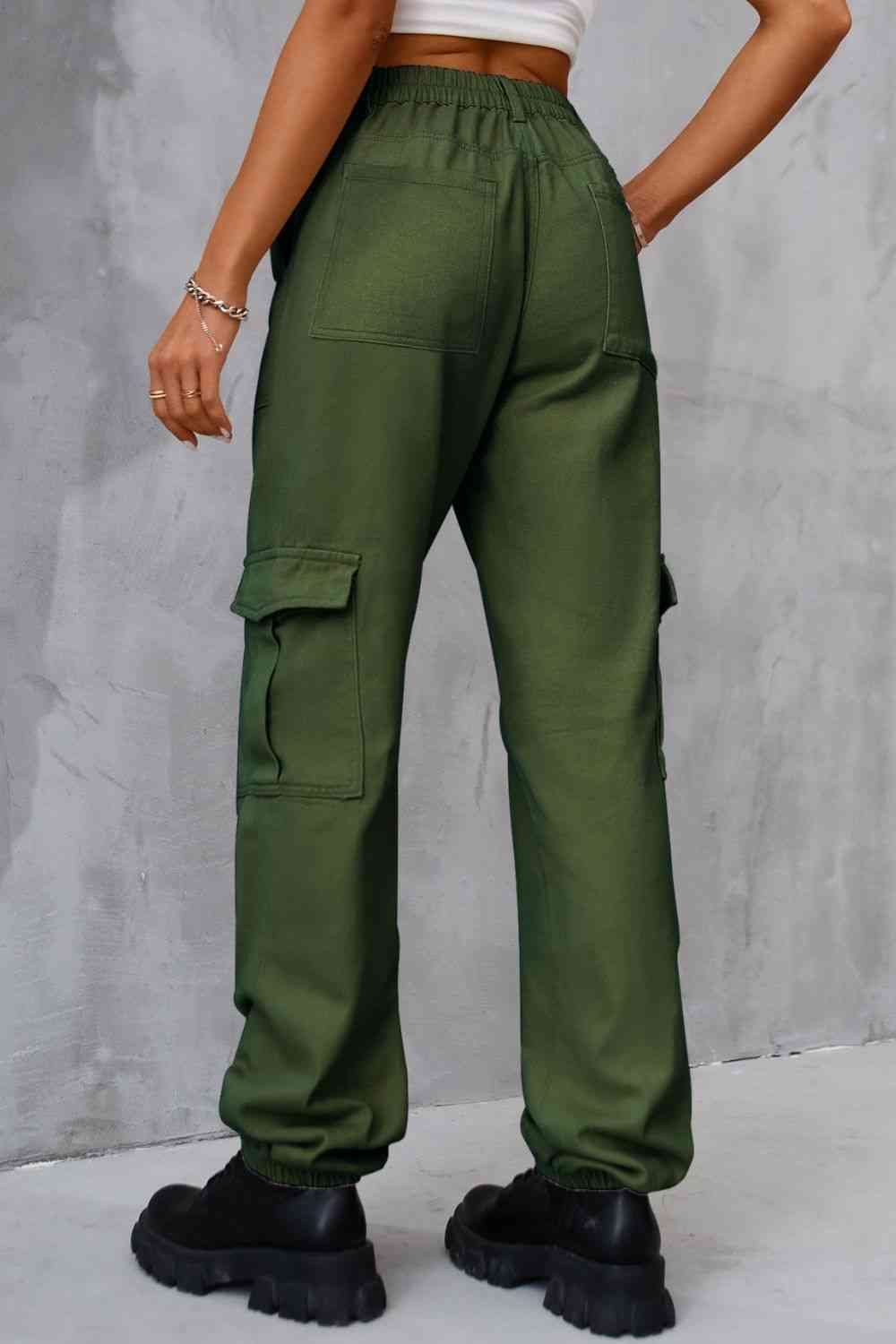 Buttoned High Waist Jeans with Pockets Trendsi