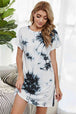 Tie-Dye Round Neck Tee Dress with Pockets -BazaarBey - www.shopbazaarbey.com