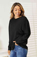 Seam Detail Round Neck Long Sleeve Top Trendsi