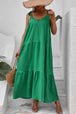 Tie-Shoulder Tiered Maxi Dress Bazaarbey