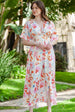 Floral Deep V Slit Maxi Dress -BazaarBey - www.shopbazaarbey.com