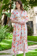 Floral Deep V Slit Maxi Dress -BazaarBey - www.shopbazaarbey.com
