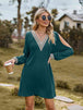 V-Neck Cutout Sleeve Mini Dress -BazaarBey - www.shopbazaarbey.com