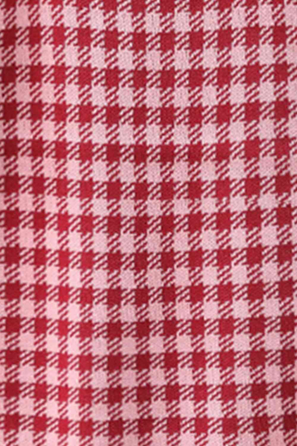 Plaid Round Neck Sleeveless Knit Top Trendsi