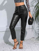Zip-Up High Waist Straight Leg Pants Bazaarbey