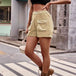 Cuffed Denim Shorts with Pockets Bazaarbey