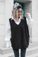 V-Neck Sleeveless Sweater Vest with Pocket Bazaarbey