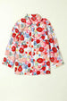 Floral Collared Neck Button Down Shirt Bazaarbey