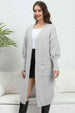 Open Front Dropped Shoulder Cardigan Trendsi