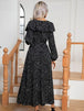  Tie Front Long Sleeve Slit Dress -BazaarBey - www.shopbazaarbey.com