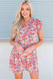 Floral Tie Neck Cap Sleeve Dress -BazaarBey - www.shopbazaarbey.com