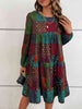  Round Neck Long Sleeve Dress -BazaarBey - www.shopbazaarbey.com
