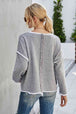 Round Neck Dropped Shoulder Sweater Bazaarbey