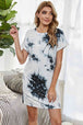 Tie-Dye Round Neck Tee Dress with Pockets -BazaarBey - www.shopbazaarbey.com