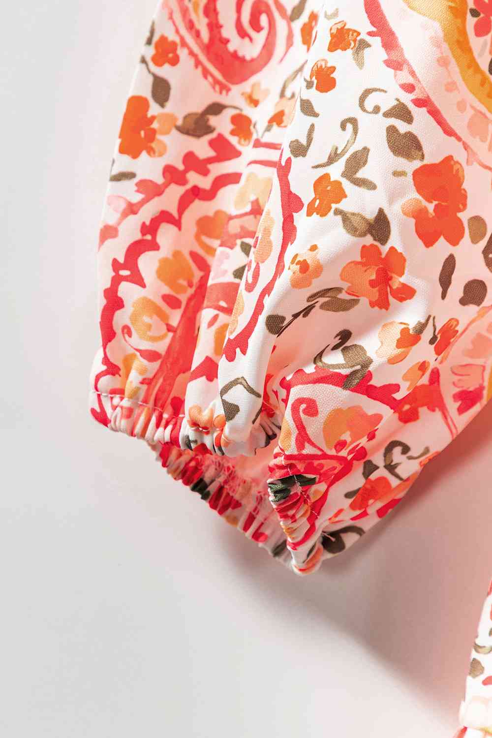 Paisley V-Neck Tied Dress -BazaarBey - www.shopbazaarbey.com