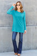  Full Size Round Neck Long Sleeve Top Trendsi
