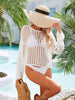 Long Sleeve Round Neck Openwork Cover-Up Trendsi