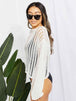 Long Sleeve Round Neck Openwork Cover-Up Trendsi