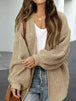 Drop Shoulder Balloon Sleeve Cardigan Bazaarbey