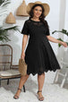 Plus Size Round Neck  Dress -BazaarBey - www.shopbazaarbey.com