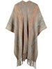 Heathered Fringe Hem Poncho Bazaarbey