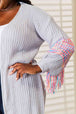Woven Right  Sleeve Dropped Shoulder Cardigan Bazaarbey