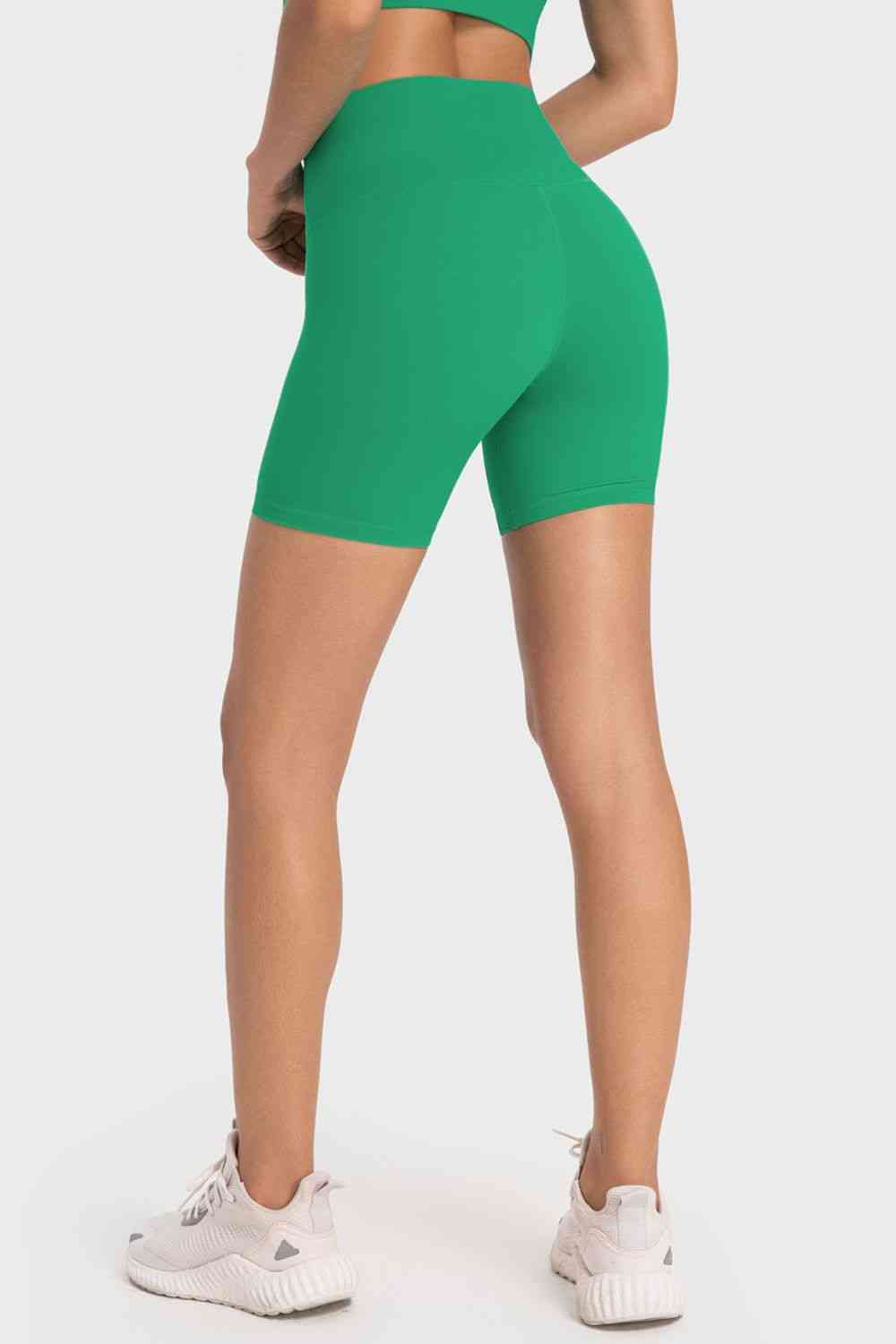 Staying Cozy Wide Waistband Biker Shorts Trendsi