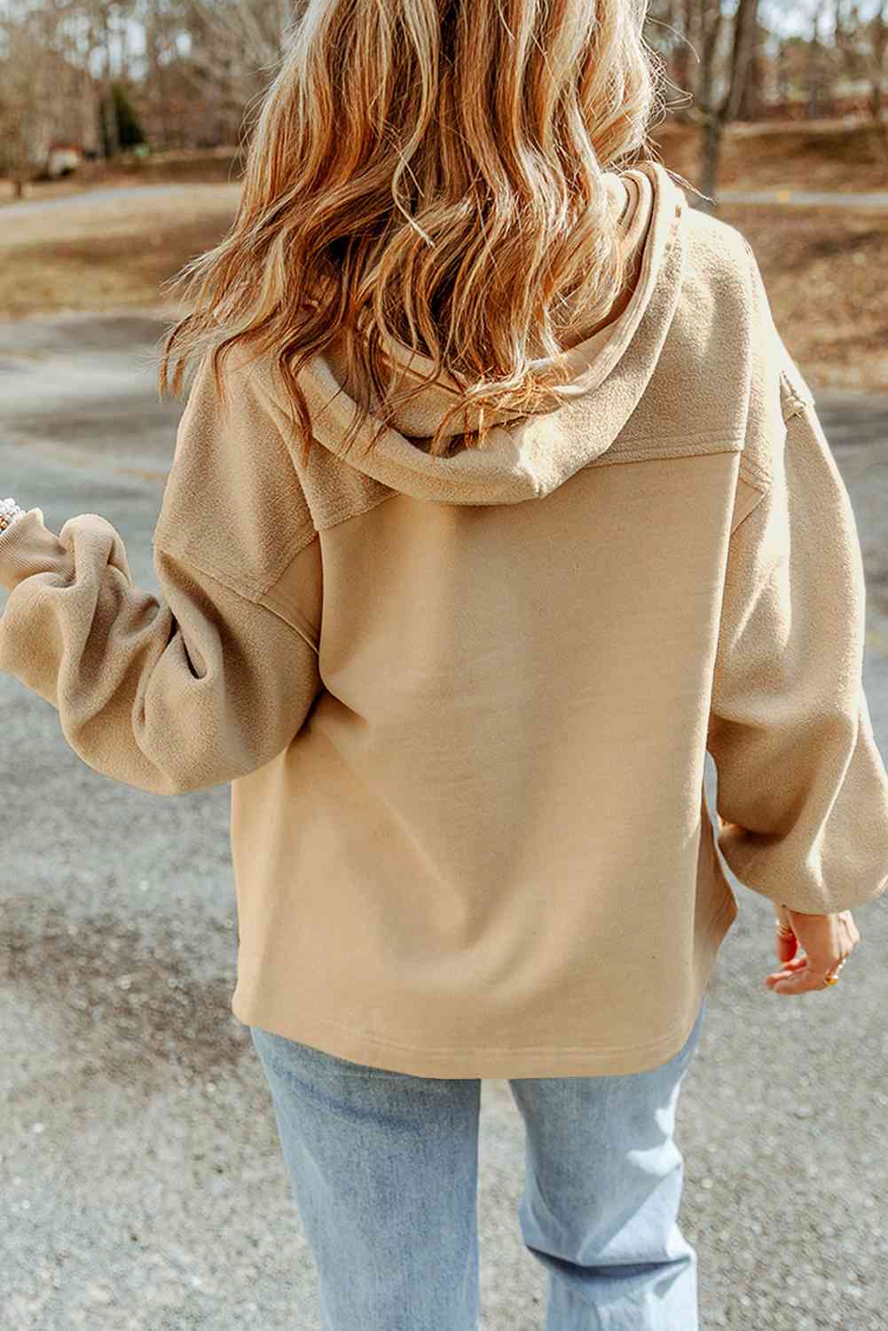 Zip-Up Drawstring Hooded Jacket Bazaarbey