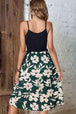Two-Tone Decorative Button Frilled Dress -BazaarBey - www.shopbazaarbey.com