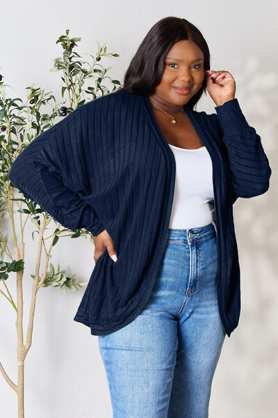   Ribbed Cocoon Cardigan Bazaarbey