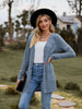 Ribbed Button-Up Cardigan with Pockets Trendsi