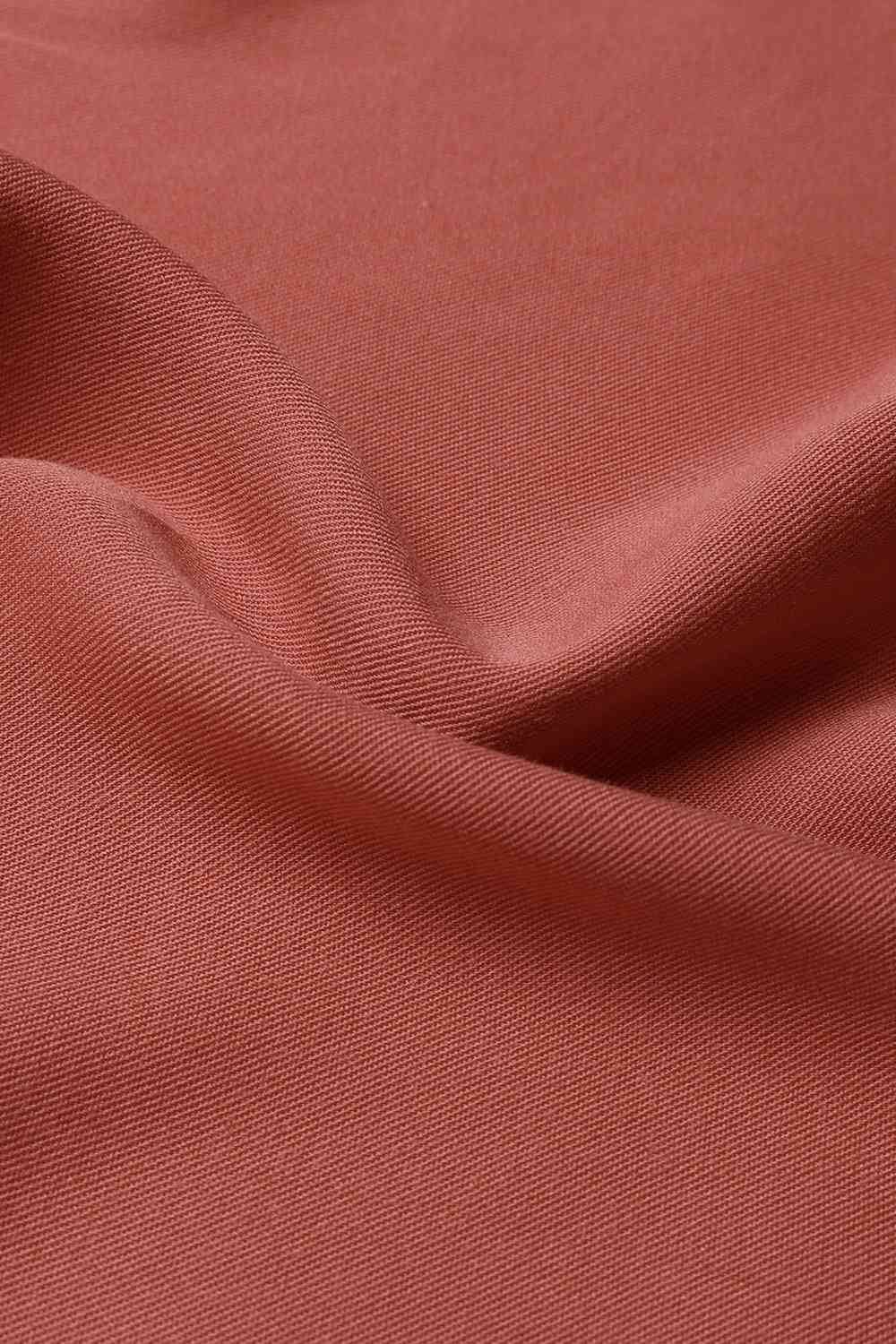 Button Down Notched Neck Dress -BazaarBey - www.shopbazaarbey.com