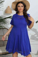 Plus Size Round Neck  Dress -BazaarBey - www.shopbazaarbey.com