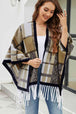 Cloak Sleeve Fringe Detail Poncho Bazaarbey