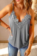 Full Size Lace Trim V-Neck Cami Top Bazaarbey