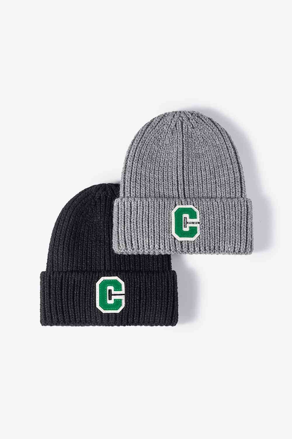 Letter C Patch Cuffed Beanie Trendsi