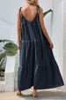 Tie-Shoulder Tiered Maxi Dress Bazaarbey