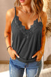 Full Size Lace Trim V-Neck Cami Top Bazaarbey