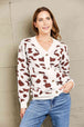 Woven Right Animal Print Button Front Sweater Cardigan Trendsi
