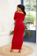 Round Neck Long Sleeve Maxi Wrap Dress -BazaarBey - www.shopbazaarbey.com