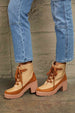  Lace Up Lug Booties Trendsi