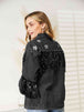Fringe Detail Long Sleeve Denim Jacket Bazaarbey
