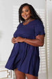  V-Neck Flounce Sleeve Tiered Dress -BazaarBey - www.shopbazaarbey.com