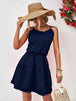 Frill Trim Spaghetti Strap Mini Dress -BazaarBey - www.shopbazaarbey.com