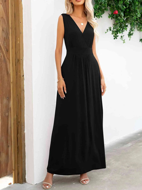  Neck Sleeveless Maxi Dress -BazaarBey - www.shopbazaarbey.com