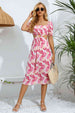 Floral Cutout Square Neck Puff Sleeve Dress -BazaarBey - www.shopbazaarbey.com