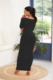 Round Neck Long Sleeve Maxi Wrap Dress -BazaarBey - www.shopbazaarbey.com