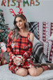 Christmas Asymmetrical Neck Long Sleeve Dress -BazaarBey - www.shopbazaarbey.com
